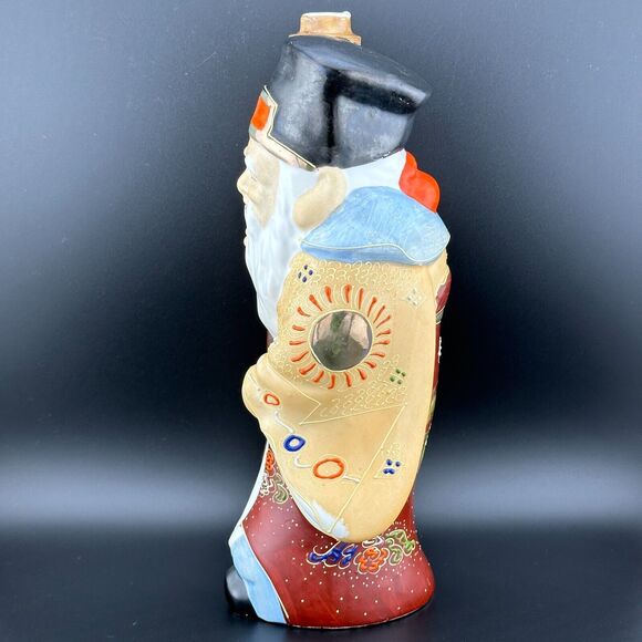 1960s Kamotsuru Sake Decanter Figurine Bottle Japan Good Luck God Statue 10" VTG - Picture 4 of 15